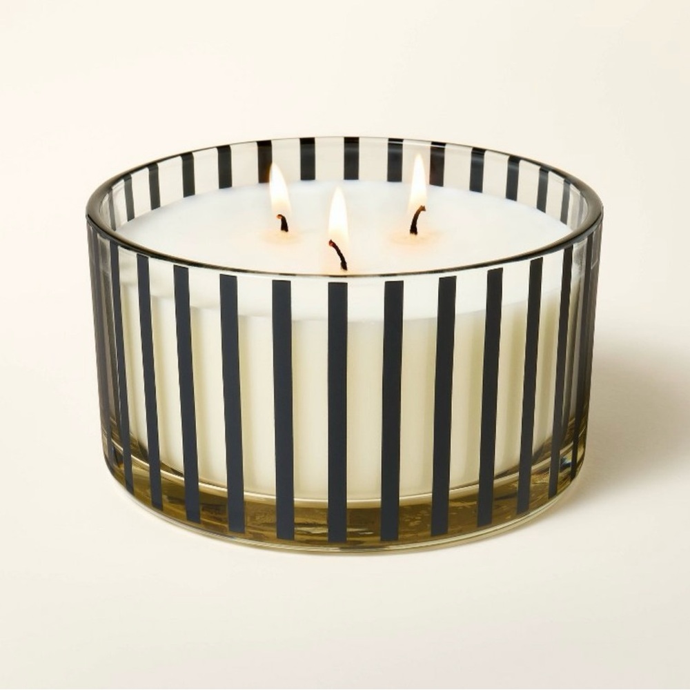 Kate Spade ♠️ Target Striped Black and White Candle